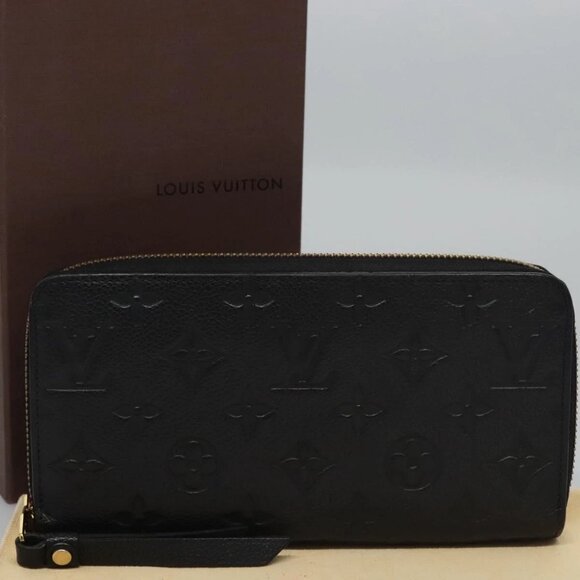 LOUIS VUITTON Monogram Empreinte Zippy Wallet Black M61864 LV Auth BD532 - Picture 10 of 16